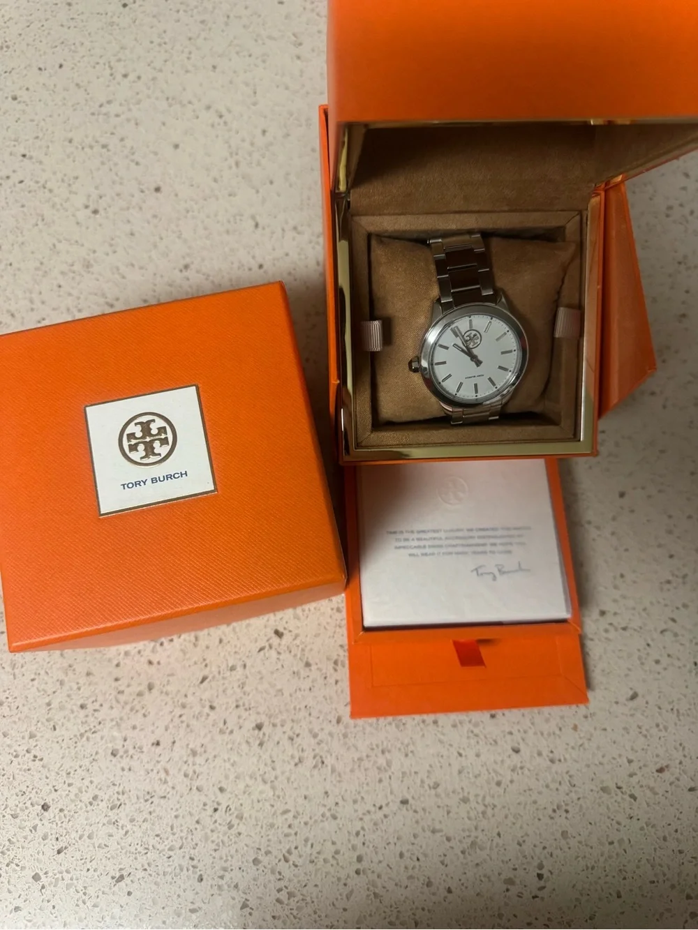 Tory Burch Silver-Tone Bracelet Watch